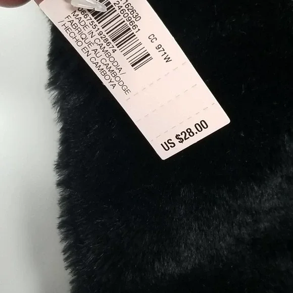 Victoria's Secret Bling Christmas Black Velvet Plush Stocking Boot NEW - Picture 6 of 7